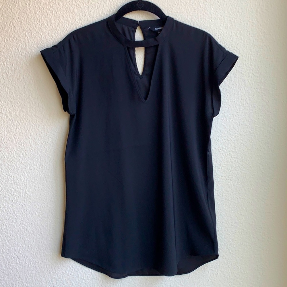 ✨sheer black express top✨